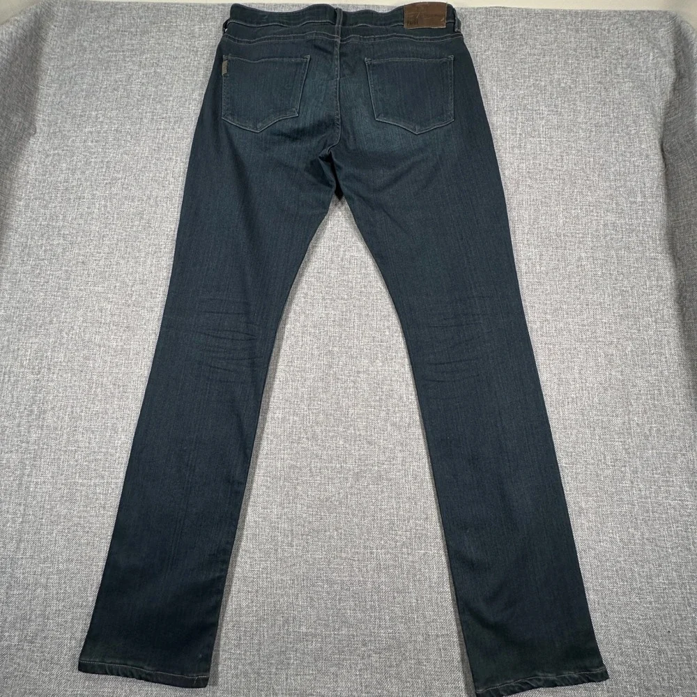 Paige Federal Slim Straight Jeans Mens 33x34 Cellar Indigo Stretch Made in USA
